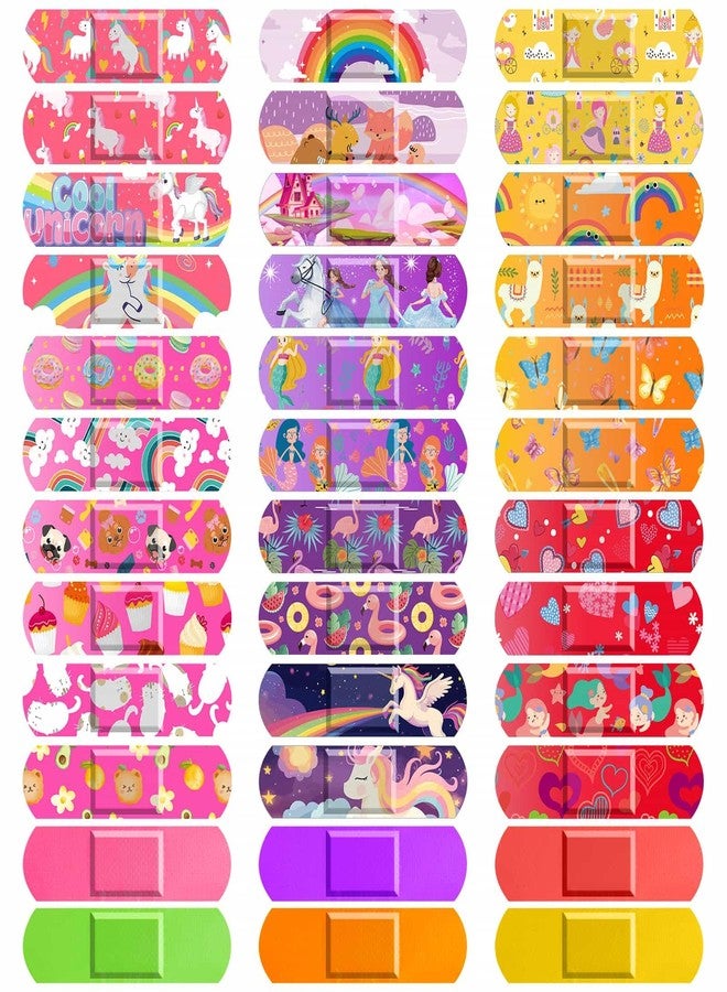 Flasoo 36 Styles Kids Cartoon Bandages 300 Pcs Girls Bandage Mermaid Bandages Variety Pack Fun Bandages Waterproof Breathable Protect Scrapes and Cuts for Girls Boys Children Toddlers - Image 1